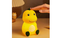 Timer Rechargeable Dinosaur Night Light Cute Design Silicone Dinosaur Lamp Dino Lamp for Children, Bedside, Nursery