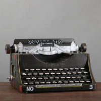Vintage Style Typewriter Model Iron Decor for Bookstore Photography