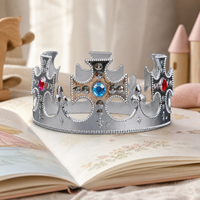 Halloween Kids' King and Princess Crown Props for Stage Performances and Awards