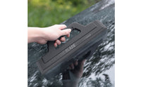 One-Piece Molded Silicone Car Squeegee Textured Grip Handheld Car Squeegee Dark Gray Silicone Water Blade Scratchclear