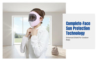 Ice Silk Full Face Cover, Unisex Sun Protection, Breathable UV Shield, Outdoor Cycling, Double Lens Design