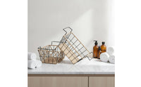 Designer Inspired Nordic Design Sundries Basket Hollow Design Woven Paper Rope Basket for Living Room, Bathroom, Desktop, Bedroom