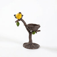 Bird Figurine Textured Small Resin Animal Statues Rustic for Homeowners