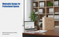 Kraft Paper Accounting Box, Archival Storage Organizer, Double-Sided Opening, Large Capacity, Office Document Holder