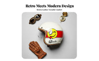 Retro 3/4 All Season 3/4 Open Face Removable and Washable Lining Shielded Headwear for Men, Women, Street Riding