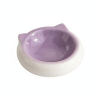 Colorful Options Cat Ear Bowl No-Spill Design Ceramic Cat Bowl Easy to Clean for Cats, Small Dogs, Kittens