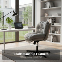 Height Adjustable Upholstered rotating Stool Ergonomic supportrest Office Chair Wheeled Base Home Seating Modern Design for Students, Teens, Women, Study Room, Bedroom