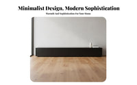 Minimalist Entertainment Center Baked Paint Finish Floor Standing TV Console Multi-Layer Solid Wood Board Low Profile TV Stand for Bedroom