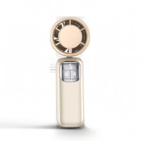 Folding Fan with Lanyard Compact Rechargeable Fan with Display for Commuters