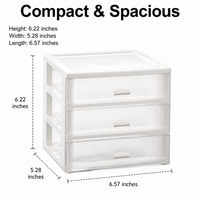 White Acrylic Drawer Organiser, Stackable Desk Organiser for Home Office, Makeup & Stationery Storage, Modern Desktop Solution