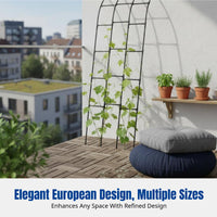 Half Arch Trellis, Climbing Support, No-Drill Leaning Design for Villa Garden and Balcony