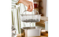 Mesh Draining Basket Rustproof Strainer Basket with Feet Stackable Colander with Feet for Chefs
