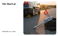 Compact Storage Folding Lug Wrench Labor Saving 4 Way Cross Wrench Long-Lasting for Roadside Emergency