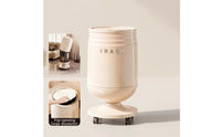 Trash Can with Lid Cylindrical Hinged-Lid Bin Modern Pedestal Trash Can for Washroom, Office, Bedroom