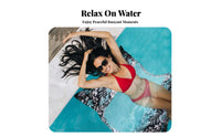 Foldable Inflatable Pool Buoyant Lounger Ing Lounger Patterned Design Mesh Pool Buoyant Lounger Portable for Vacati Single Rs