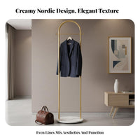 Space-Saving Floor-Standing Coat Tree Minimalist Design Freestanding Hook Pole Stable Base Garment Rack Sturdy Construction for Families, Homeowners, Students, Bedroom, Entryway, Hallway, Living Room