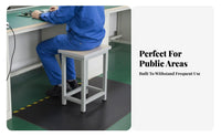 Anti-Static Utility Stool Raised Height Four-Legged Square Stool DurableDuty Work Seat functional and aesthetic for Factory Workers, Professionals, Workshop, School, Assembly Line, Office