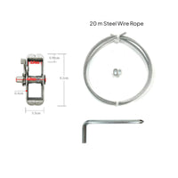 Rust-Proof Wire Rope Tensioner Long-Lasting Self-Locking Cable Gripper 100kg Load Capacity for Homeowners, DIY Enthusiasts, Outdoor, Home