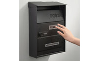 Wall-Mounted Mailbox Secure Lockable Mailbox Strong Postbox for Entryway