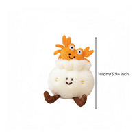 Squishy Steamed Bun Plush Toy PP Cotton Filling Food Plush Pillow for Gift
