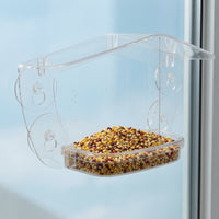Clear Window Bird Feeder with Suction Cups Transparent Window Bird Feeder House-Shaped Weatherproof for Nature Lovers, Backyard, Patio