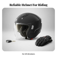 Electric Bike Helmet 3C Certified 3/4 Half Helmet Four-Season Riding Headwear for Men Riders, Leisure Rides, Outdoor, Highway Cruising