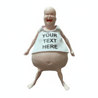 Silicone Joke Gift Doll Soft & Squeezable Funny Pot-Belly Figurine Press Toy Conversation Piece Novelty Item Distinctive Design