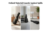 Thickened Oxford Cloth 41-Inch Acoustic Guitar Bag Splash-Resistant Padded Acoustic Guitar Bag Full-Length Neck Support