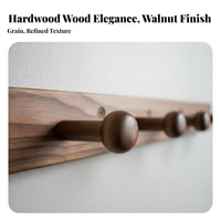 hanger rack with Shelf Walnut Finish surface surfacemounted Rack with pegs Decorative