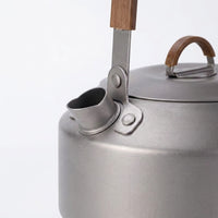 Titanium Cooker Outdoor Kettle For Camping Small Kettle Direct Fire Compatible Lightweight Titanium Kettle Matte Gray