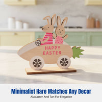 Wooden Bunny Decor, Kids Room Shelf Decoration, Creative Bunny Craft, Modern Minimalist Design, Holiday Gathering Decoration
