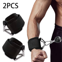 Cable Machine Wrist Strap Adjustable Wrist Cuff Padded Cable Attachment with Triangular Loop for Weightlifters, Gym-Goers, Strength Training