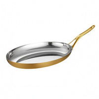 Stainless Steel Serving Plate Raised Edge Oval Serving Plate Reflective Stainless Steel Platter