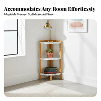 Three-Tier Corner Shelf Minimalist Design Storage Server spaceSaving Shelf Unit for Apartment Dwellers, Plant Lovers, Study Room, Bedroom, Hallway