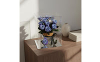 Acrylic Flower Gift Box Handmade Maintained Floral Display Box Dustproof Sustained Rose Display Case for Girlfriend, Wife, Valentine's Day, Engagement