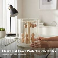 Surprise Box Figure Display 360-Degree case° Rotation Rotating Display Stand Soot-Clear of Proof Figure Display Case