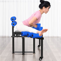 Cushioned Seat Split Training Machine Adjustable Hip Opening Instructor Padded Seated Stretching Machine Metal Frame for Adults, Children