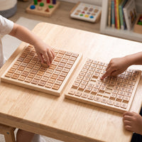 Wooden Multiplication Board Montessori Math Toy for Kids Early Education