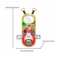 Early Education Car Driving Toy Wildlife Theme Hanging Steering Wheel Toy Interactive Hand-Eye Coordination for Babies, Toddlers, Crib, Stroller