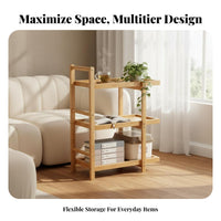 Multi-Functional 3-Tier Rolling Rack With Wheels Storage Trolley Simple Design Utility Cart 360° Swivel Casters for Homeowners, Students, Living Room, Bedroom, Kitchen, Bathroom