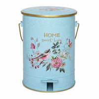 Floral Print Gold-Toned Accents Pedal Trash Can Step Trash Can