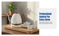 Temperature Control Gooseneck Kettle, Stainless Steel, Adjustable Thermostat, Electric Smart Kettle for Coffee and Tea