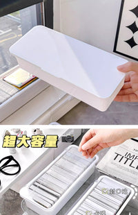 翻盖式小卡收纳盒追星筷子盒卡膜封口贴卡套小卡多功能桌面分隔盒