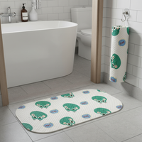 Cartoon Non-Slip Bathtub Mat with Suction Cups for Shower Room Bathroom Floor