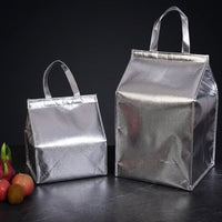 Travel Bag and Cool Bag for Food Storage, Thickened Laminated Film Picnic Bag with Hook and Loop, Large Capacity Delivery Bag, Food Bag Men