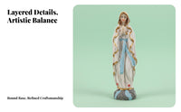 Catholic Saint Figure Desktop Ornament Angel Figurine Collectible Art Our Lady Resin Figure for Christians, Collectors, Prayer Corner, Bookshelf
