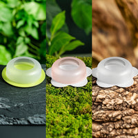 Semi-Transparent Reptile Feeding Bowl Translucent Feeding Dish Low-Profile Reptile Bowl Anti-Escape