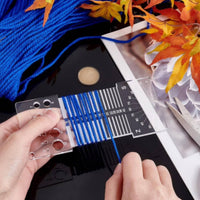 Multi-Hole Design Twisting Yarn Guide Ruler Easy to Use WPI Gauge Ruler Portable for Sewing Room