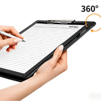 A4 Clipboard Folder Sturdy PU Leather Padfolio Lightweight for Meetings