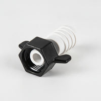 Pump Outlet Connector Hand-Tightened Elbow Adapter with Wing Tabs Hose Barb Adapter Hexagonal for DIYers, Plumbing Repair